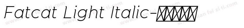 Fatcat Light Italic字体转换